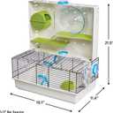 MidWest Homes for Pets Hamster Cage | Awesome Arcade Hamster Home (White) | 18.11 x 11.61 x 21.26 Inch