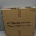 2-Tier Portable Side Table,Modern End Table with Wheels and Armrests,Metal Accent Table for Small Spaces Outdoor Patio,Small Round Nightstand Bedside for Living Room or Bedroom (Black)