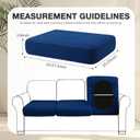 hyha 8Pcs Patio Cushion Covers, Stretch Outdoor Couch Cushion Covers Replacement, Washable Outdoor Chair/Sofa Slipcovers for Patio Furniture Cushions Protector with Elastic Bottom(Navy,Cover Only)
