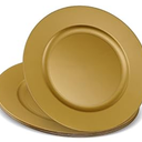 13'' Charger Plates Black Plastic Heavy Duty Disposable Dinner Chargers Serveware Dishes Platters Tableware Pack of 12