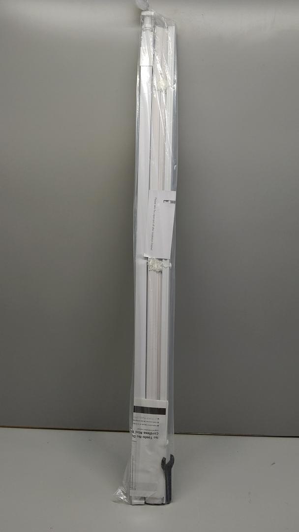 LazBlinds No Tools No Drill 1" Vinyl Mini Blinds, Cordless Blinds for Windows, Light Filtering Horizontal Window Blinds & Shades, 41" W x 48" H, White