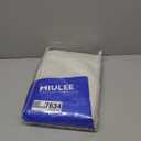 MIULEE Linen Textured 100% Blackout Curtains for Bedroom 84 Inches Long Ivory Thermal Insulated Black Out Curtains Curtains/Draperies with White Liner for Living Room/Nursery, Grommet Top, 2 Panels