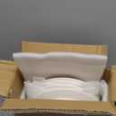 DOWAN Soup and Pasta Bowls Set of 4, White Porcelain Wide Rim Salad Plates, 20 Ounces, Microwave & Dishwasher Safe