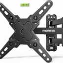 MonTEK Full Motion TV Wall Mount Bracket for Most 13-43 Inch LED LCD Flat Screen TVs & Monitors, Swivel Tilt Extension Rotation with Articulating Arms, TV Mount Max VESA 200x200mm, up to 44lbs