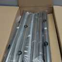 ALLZONE Corner Shower Caddy Tension Pole  Upgraded Rust-Free Stainless Steel Shower Organizer with Adjustable Storage Shelves, Drill-Free Installation, Quick Setup, Extends from 34 to 116 Inches (Silver)