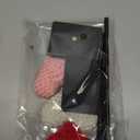 Yousoontic 3 Pack Valentine's Day Table Decor Crochet Heart Sign Centerpiece Knitted Woven Heart Shape Tall Standing Tabletop Sign for Valentines Tiered Tray Home Wedding Decoration(Multicolor)