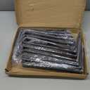 12 Pack - 11.25" L x 6" H x 1.5" W J Lip Shelf Brackets Rustic Farmhouse Iron Wall Floating Shelf Bracket Metal Shelf Bracket Industrial Shelf Supports with Screws Black