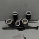 Bojim 6 Light Black Track Lighting Kit, Modern LED Track Lighting Fixtures Ceiling, Flexibly Rotatable LED Light Head with Acrylic Ring, Kitchen Ceiling Track Light (GU10, Bulbs Not Included)