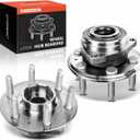 A-Premium 2 x Front or Rear Wheel Bearing and Hub Assembly with 6-Lug Compatible with Cadillac SRX 2010-2016, Saab 9-4X 2011