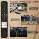 Replacement for TCL Google TV Remote Control,RC813 Compatible with TCL QM8/QM7/Q7/Q6/Q5/S5/S4/S3 4K UHD HDR LED QLED QD-Mini LED Full-HD Smart TVs