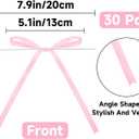 4 x Anwyll Twist Tie Bows 5x7Inch - 30Pcs Premade Pink Gift Bow for Cake Gift WrapBalloon Craft Treat Bag Baby Pink Satin Ribbon Bows for Valentines Day Decor Birthday Party Bridal Shower Wedding Favors