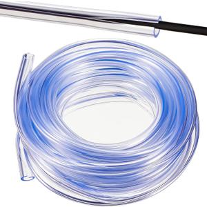 Pangda 30 ft Dog and Cat Cord Protector Flexible Cable Sleeve 2 mm Thick 1/2 Inch Diameter Wire Cable Sleeve Tubing for Pets PVC Electric Wire Cover Cord Protector for USB Charger Audio(Clear)