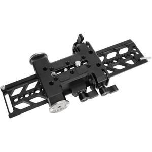 CAMVATE 10" Dovetail Plate with 15mm Double Rod & M6 Rosette Adapter for Video Camcorder Accessory - 3116