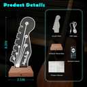 Light Up Guitar Pick Holder with Music Sync, 7-Color LED Guitar Pick Lamp with Remote Control, Acrylic 3D Guitar Pick Storage Rack, Birthday Gift for Music Lovers and Guitarists, Guitar Accessories