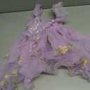 TTYAOVO Toddler Baby Dress Birthday Party Tulle Girl Dresses (Purple) 80
