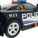 Mighty Fleet Power Movers 15 Interactive Police Car Toy Motion Drive Motorized Action, Flashing Lights & Siren, Working Spotlight, Batteries Included, Kids Ages 3 +