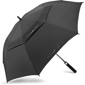 ZOMAKE Golf Umbrella, Large Windproof Heavy Duty Umbrellas 62in, Black