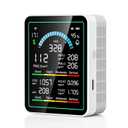 Air Quality Monitor Indoor, 10 in 1 Portable Smart Air Quality Tester for CO2 | TVOC | HCHO | Temp | AQI | PM0.3-1 Detection Suitable for Home, Cars, Plants, Pets and Hotels