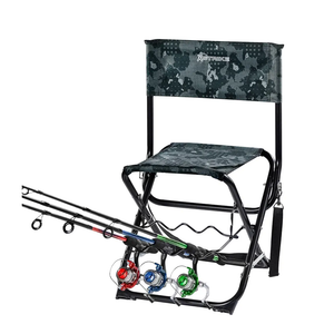 Fishing Chairs with Rod Holder Outdoor Folding Fishing Stool