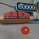 Z MAYABBO Wooden Train Tracks Accessories Wood Train Lifting Bridge for Railroad Tracks fits for All Railway Tracks