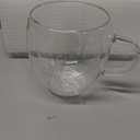 ZONEYILA Double Wall Glass Coffee Mugs Set of 4-6 OZ Insulated Coffee Cups - Clear Glass Drinkware with Handle for Double Espresso, Cappuccino, Latte, Hot/Cold Beverages