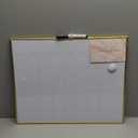 U Brands Monthly Calendar Magnetic Dry Erase White Board, Gold Aluminum Frame, 16" x 20" (6710U00-01)