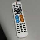 GE BigEZ OneTouch Big Button Universal TV Remote for Seniors, Easy to Use, Replacement Remote for Samsung, LG, Sony, Vizio, Roku TV, Streaming Players, Backlit Buttons, 2 Device, White, 84666