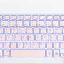 OMOTON Bluetooth Keyboard, Wireless Rechargeable Keyboard for iPad, iPad Pro, iPad mini, iPad Air with Illuminated LED (White Pink)