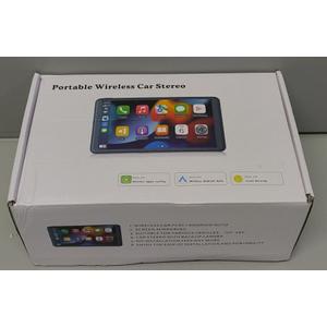 Portable Wireless Car Stereo, 7" Screen, Works with Apple Carplay, Android Auto