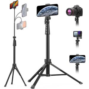 Aureday 88 Flexible Phone Tripod with 14.95 Gooseneck, Remote and Phone Holder, Overhead Cell Phone StandSelfie Stick for Video Recording, Compatible with iPhone Android Phone, Camera