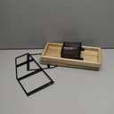 Bathroom Counter Organizer, 2-Tier Standing Storage Shelf with Basket, Wood Tray for Skincare Vanity Organizer