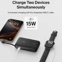 Belkin Portable Charger, Power Bank 10000 mAh w/Integrated Cable - 20W Fast Charge USB-C Power Delivery, iPhone Charger - Apple iPhone 17, Air, Pro, Pro Max, iPad, Samsung Galaxy S25, & More - Black