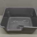 Extra Large Cat Litter Box High-Sided Plastic Litter Box for Large Cats, Jumbo Open Kitty Litter Tray Gray