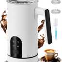 Electric Milk Frother, 4-in-1 Automatic Milk Steamer & Foamer 11.8oz/350ml, Automatic Hot and Cold Foam Maker and Milk Warmer for Latte, Cappuccino, Matcha, Hot Chocolate (White)