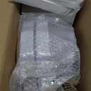 WDF 350PCS White and Gold Plastic Plates - Gold Plates Disposable 50Guest Plastic Dinnerware Ideal for Party/Wedding/Birthday/Ramadan/Easter