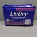 LivDry Adult Incontinence Underwear, Extra Absorbency with Overnight Comfort Bundle - Extra Large, Bag