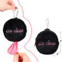 2 x Dog Poop Bag Holder, Cute Poop Bags Dispenser with Metal Clip, Doggie Waste Bag Dispenser for Leash, Black