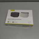 Car Trash Can Small Leather Vehicle Trash Bin Car Dustbin Garbage Organizer Holder with Trash Bag Foldable Mini Cars Storage Bag Container for Auto SUV Van Trucks (Black,Hanging Hook)