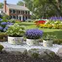 Ceramic Plant Pots Set of 3, Planters & Container Accessories Planters Indoor Outdoor Flower Planter for Home, Garden, Office Dcor 6 5 4 (SH008)