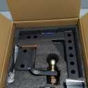 Orion Motor Tech Trailer Hitch Ball Mount, Adjustable Tow Hitch for 2" Receiver with 2" Ball 9-1/2" Drop 8-1/4" Rise 8000 lb. Capacity, Heavy-Duty Drop Hitch with 3 Locking Hitch Pins for Truck Boat