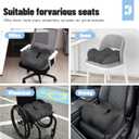 Seat Cushion for Office Chair, Sciatica and Tailbone Pain Relief Cushion, Coccyx Cushion for Car, Desk Chairs, Wheelchair (Gray)