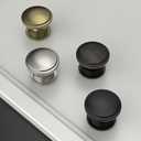 Amerdeco 10 Pack 1-1/4 inch Kitchen Cabinet Knobs Matte Black Cabinet Knobs Bedroom Dresser Drawer Knobs Single Hole Cabinet Handles