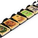 Card Holding Organizer for Catan Game, 6 Stacks of Cards, 3x15 inches, Non-Slip tabs, Made in The USA