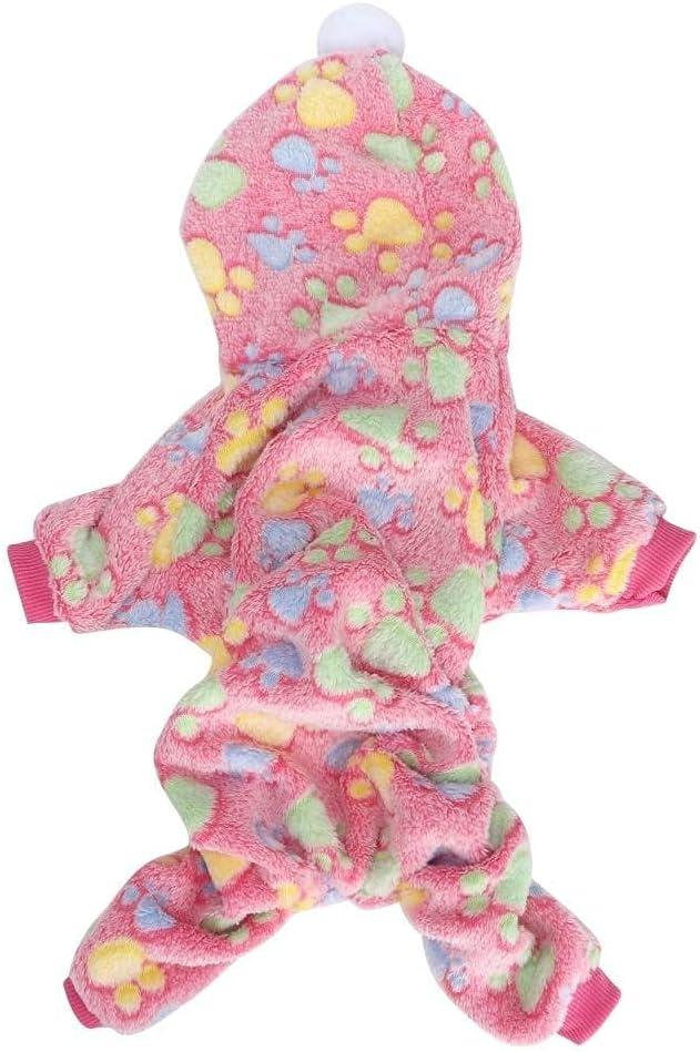 Pet Clothes, Autumn Winter Suit Warm Pajamas Clothing Dog Costume Pet Hoodies Clothes Warm Flannel Dog Clothes for Small Animals (XS)