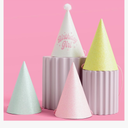 xo, Fetti Birthday Party Hats - Fits Adult + Child - Pastel Rainbow Bday Party, Glitter Birthday Girl, Magical, Paper Party Crowns