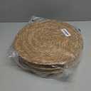 13 in Round Woven Placemats Plate Chargers Set of 10, Boho Farmhouse Rustic Woven Place Mats for Dining Table Decor, Rattan Wicker Table Mats Jute Braided Chargers for Dinner Plates