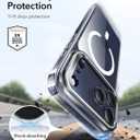 ESR for iPhone 17 Pro Max Case with Stash Stand, Compatible with MagSafe, Military-Grade Drop Protection for iPhone 17 Pro Max Phone Case, Scratch-Resistant Back Cover, Clear