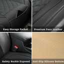 1 Pack Leather Front Car Seat Covers,Bottom Seat Covers for Cars,Driver Car Seat Cover,Luxury Seat Protectors,Waterproof,Anti-Slip,Full Wrap,for Most Vehicles,Sedan,Truck,SUV(Black)