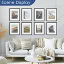 PEALSN 16x20 Picture Frame Set of 6, Display Pictures 11 x 14 with Mat or 16 x 20 without Mat for Wall Mounting Display, Poster Frames Collage for Wall Decor, Black.