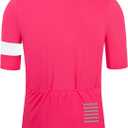 Men's Cycling Jersey, Seamless Bonded Cuff, Zipper Pocket, Short Sleeve, Lightweight Aero Race Fit Road Bike Shirt, L